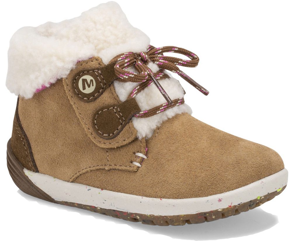 Merrell Boots Brown - Bare Access Steps® Cocoa Jr. - Kids 40EOLDJHY